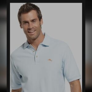 TOMMY BAHAMA MENS MEDIUM PIMA COTTON POLO GOLF SHIRT NEW